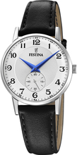 Festina F20570/1 Horloge staal-leder zilverkleurig-zwart 29 mm