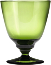 Holmegaard Flow Vannglass på fot 35 cl, Olivengrønn