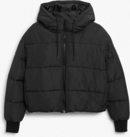 Cropped puffer jacket - Black