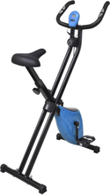 vidaXL Magnetisk ergometersykkel X-Bike med pulsmåling svart og blå
