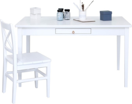 Juniorbord med låda / läderstropp, Oliver Furniture