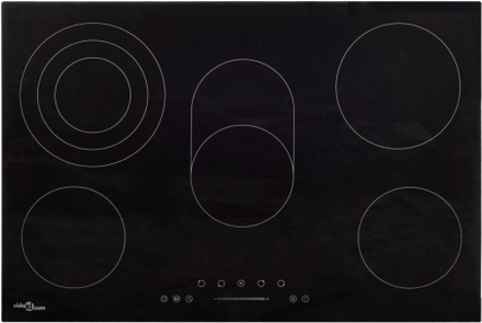 Keramisk kogeplade med 5 kogezoner touch-panel 90 cm 8500 W