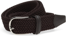 Classic Brown Elastic Woven Belt Accessories Belts Braided Belt Brun Anderson's*Betinget Tilbud