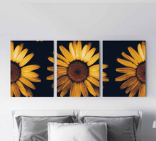 Canvas bloemen Gele zonnebloem