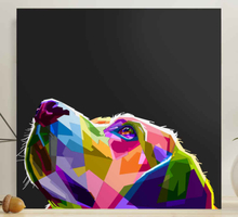 Canvas schilderij Regenboog hond