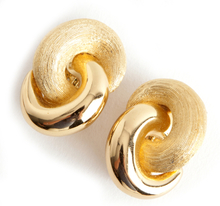 Pre-owned swirl clip on earrings