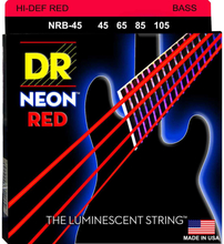 DR Strings NRB-45 Hi-Def neon red bass-strenger, 045-105