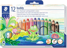 Färgblyertspenna Buddy 3-i-1 12-pack