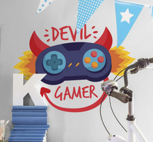 Geweldige duivel videogamer zelfklevende sticker