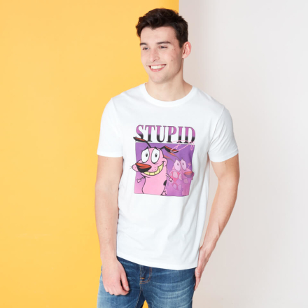 Cartoon Network Spin-Off Courage The Cowardly Dog 90's Photoshoot T-Shirt - Weiß - 5XL