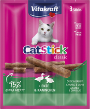 Kattgodis Vitakraft Cat Stick Mini Tuggpinnar Mini Anka/Kanin 3-p