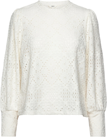 Objfeodora L/S Top Noos Tops Blouses Long-sleeved White Object