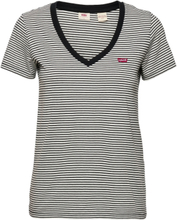 Perfect Vneck Annalise Stripe Tops T-shirts & Tops Short-sleeved Black LEVI´S Women