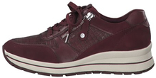 Tamaris Pure Relax Lady's Lace-up Sneakers Burgundy Croco