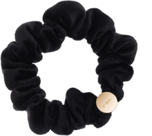 Dark Mini Velvet Scrunchie hair braid Black