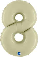 Sifferballong Satin Olive Green - Siffra 8