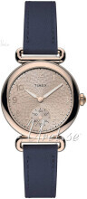 Timex TW2T88200 Rosegullfarget/Lær Ø33 mm