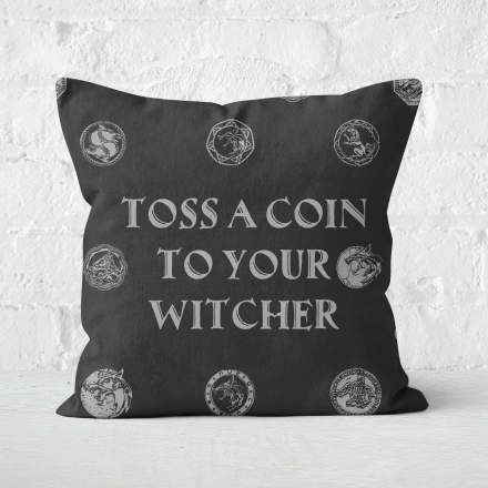 The Witcher Toss A Coin To Your Witcher Square Cushion - 50x50cm - Soft Touch