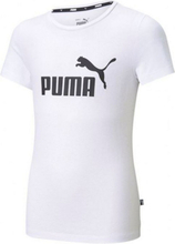 Børne Kortærmet T-shirt Puma ESS Logo Tee Hvid 5-6 år