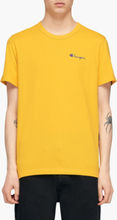 Champion - Small Script Logo Crewneck T-Shirt - Gul - XXL