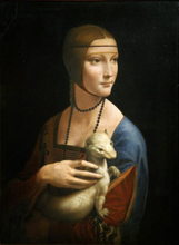 Cecila Gallerani,LEONARDO da Vinci,54x40cm