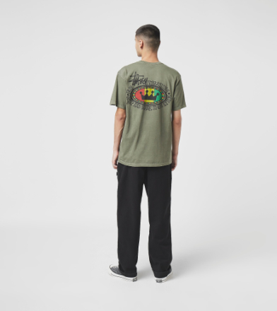 Stussy Rasta Oval T-Shirt, grön