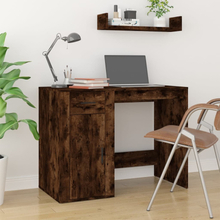 vidaXL Skrivbord rökfärgad ek 100x49x75 cm konstruerat trä