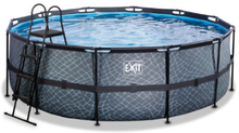 EXIT Frame Pool ø427x122cm (12v Sand filter) - Grå