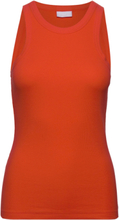 2Nd Purify - Refined Rib T-shirts & Tops Sleeveless Oransje 2NDDAY*Betinget Tilbud