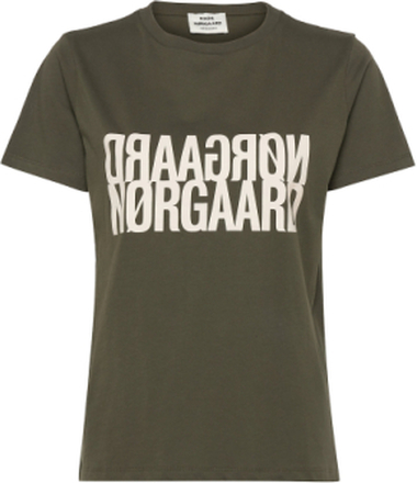 Single Organic Trenda P Tee T-shirts & Tops Short-sleeved Kakigrønn Mads Nørgaard*Betinget Tilbud