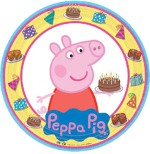 8 stk Papptallrikar 23 cm - Peppa Pig