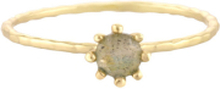 Golden Crown Labradorite Ring