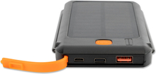 4smarts TitanPack Flex Solar 18W Powerbank 10.000mAh USB-C & USB-A m. Lommelygte - Sort