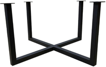 Zwarte stalen salontafel onderstel hoogte 37 cm, vierkant 75 x 75 cm (30 x 30 mm)