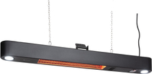 Gold Bar Shine Värmestrålare 2000W 2 x LED-belysning metall svart