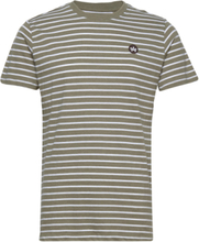 Timmi Organic/Recycled Striped T-Shirt T-shirts Short-sleeved Grønn Kronstadt*Betinget Tilbud