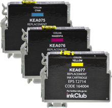 inkClub Multipack bläckpatroner - ersätter Epson 27 C/M/Y KEA07-3 ersätter T2705
