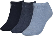 Calvin Klein 3P Chloe Cotton CK Logo Liner Socks Blau One Size Damen