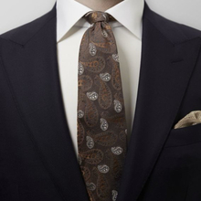 Eton Brun slips med vävt paisleymönster