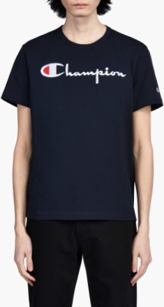 Champion - Crewneck T-Shirt - Blå - L