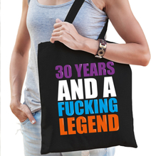 30 year legend / 30 jaar legende cadeau tas zwart voor dames