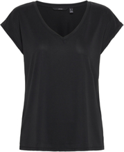 Vmfilli Ss V-Neck Tee Ga Noos Tops T-shirts & Tops Short-sleeved Black Vero Moda