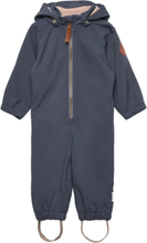 Arno Softshell Suit Outerwear Coveralls Softshell Coveralls Blå Mini A Ture*Betinget Tilbud