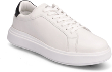 Low Top Lace Up Lth Low-top Sneakers White Calvin Klein