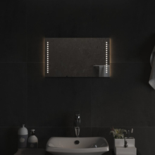 Badeværelsesspejl med LED-lys 50x30 cm