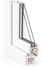 PVC Dobbelt innadslående vindu med tiltåpning