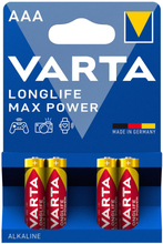 Varta: Longlife Max Power AAA / LR03 Batteri 4-pack