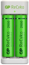 GP ReCyko Battery Charger, E211 (USB), incl. 2 x AA 2100 mAh Batteries