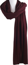 Kasjmier-blend sjaal/omslagdoek in donker-rood