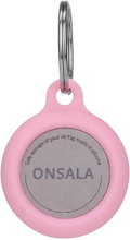 ONSALA Airtag Holder Silicone Pink with Keyring